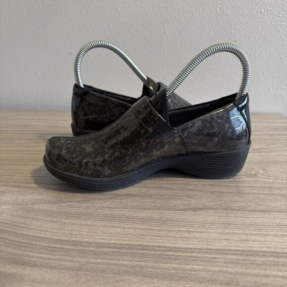 Work Wonders by Dansko Black Dark Grey Clogs Shoes Women Eu Sz 36 US Sz 5.5-6 - Picture 8 of 11